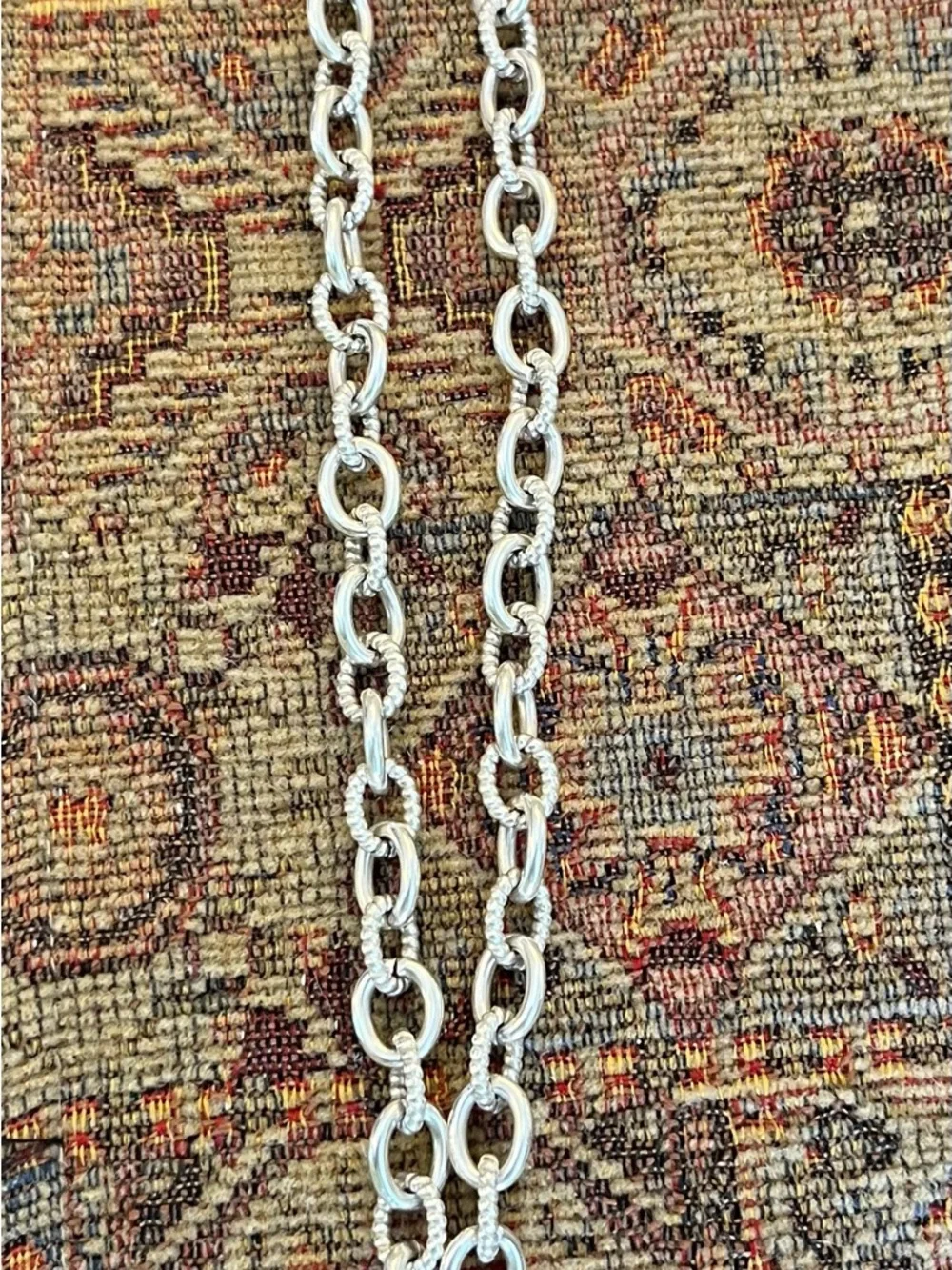 Judith Ripka 925 SS Link Chain and Heart Locket Charm - Picture 4 of 8